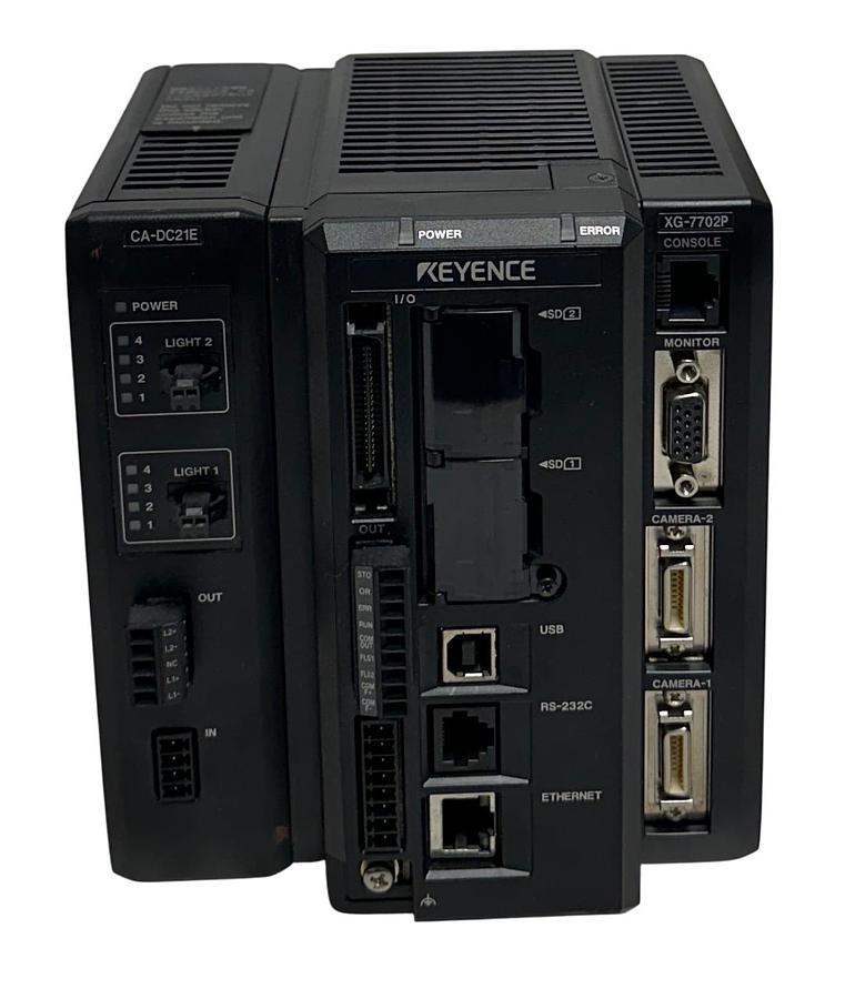 Used KEYENCE XG-7702P / CA-DC21E MULTI-CAMERA IMAGING SYSTEM CONTROLLER EtherNet USNP