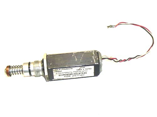 Used SCHROEDER IND. MS5AC PRESSURE SWITCH A-LF2548AC-50