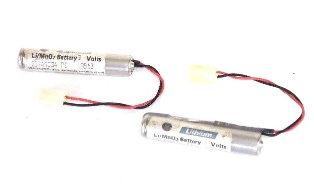 Used LOT OF 2 GENERAL ELECTRIC 259A9534-PI LITHIUM 3 VOLT BATTERIES 259A9534PI