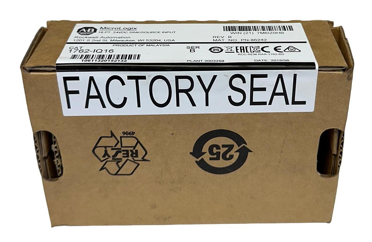 ALLEN BRADLEY 1762-IQ16 /B MicroLogix 16-PT SINK/SOURCE INPUT MODULE 24V NSFS