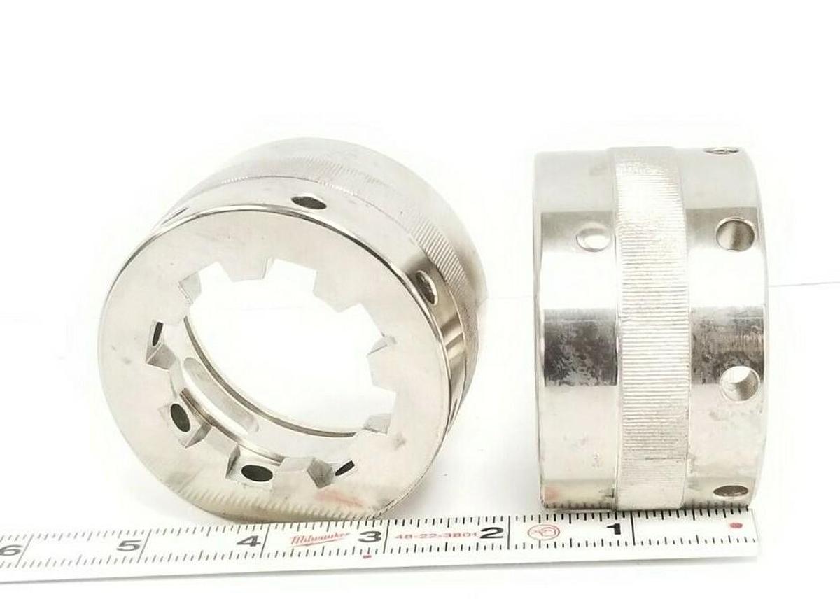 Used LOT OF 2 CONSOLIDATED 20020C-NP2 BAYONET COLLARS 2-5/8'' IN. ID 1-3/4'' IN. T-T