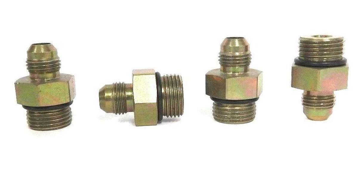 LOT OF 4 NEW PARKER 6-8-F50X-S STRAIGHT MALE CONNECTORS 3/8" NPT X 3/4" UN