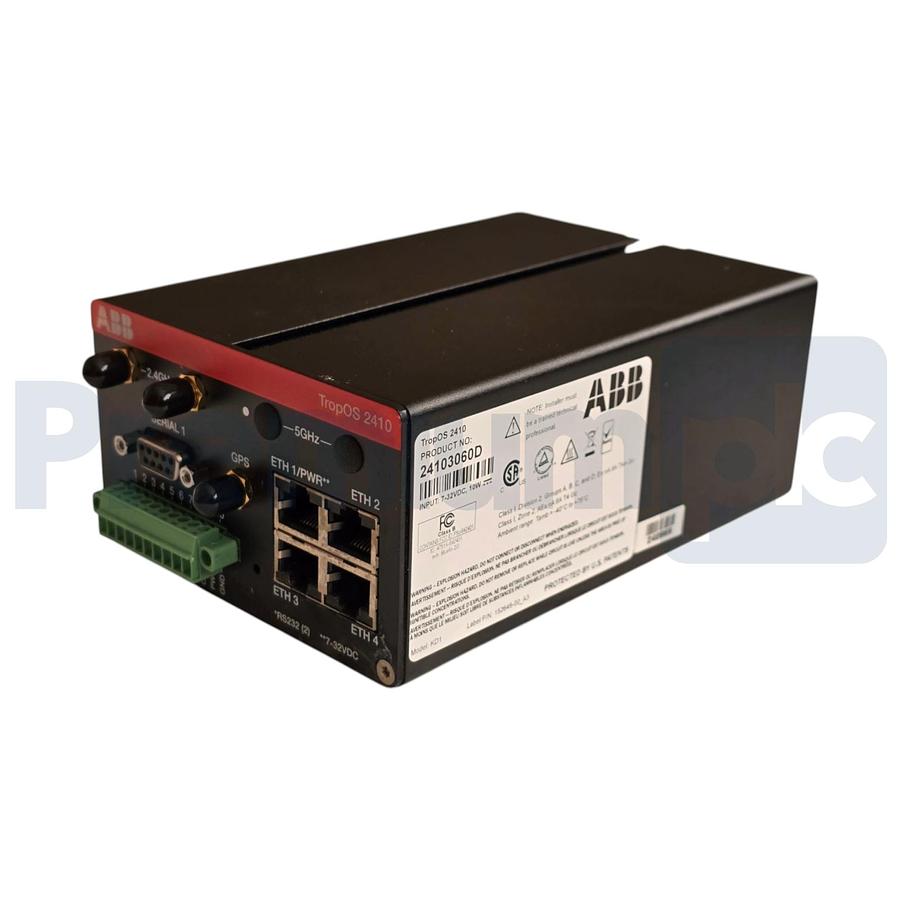 Used ABB TropOS 2410 Single-radio DIN Rail Broadband Wireless Router 2.4GHz 24103060D