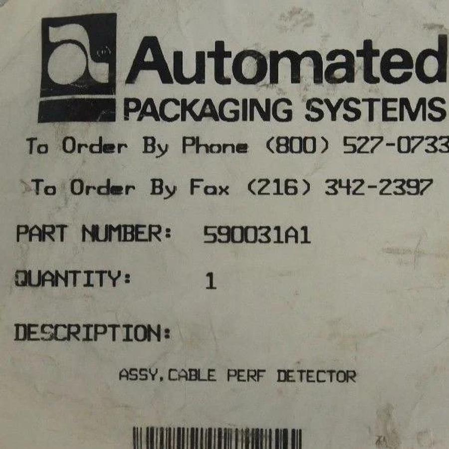 Used NEW AUTOMATED PACKAGING 590031A1 ASSY, CABLE PERF DETECTOR