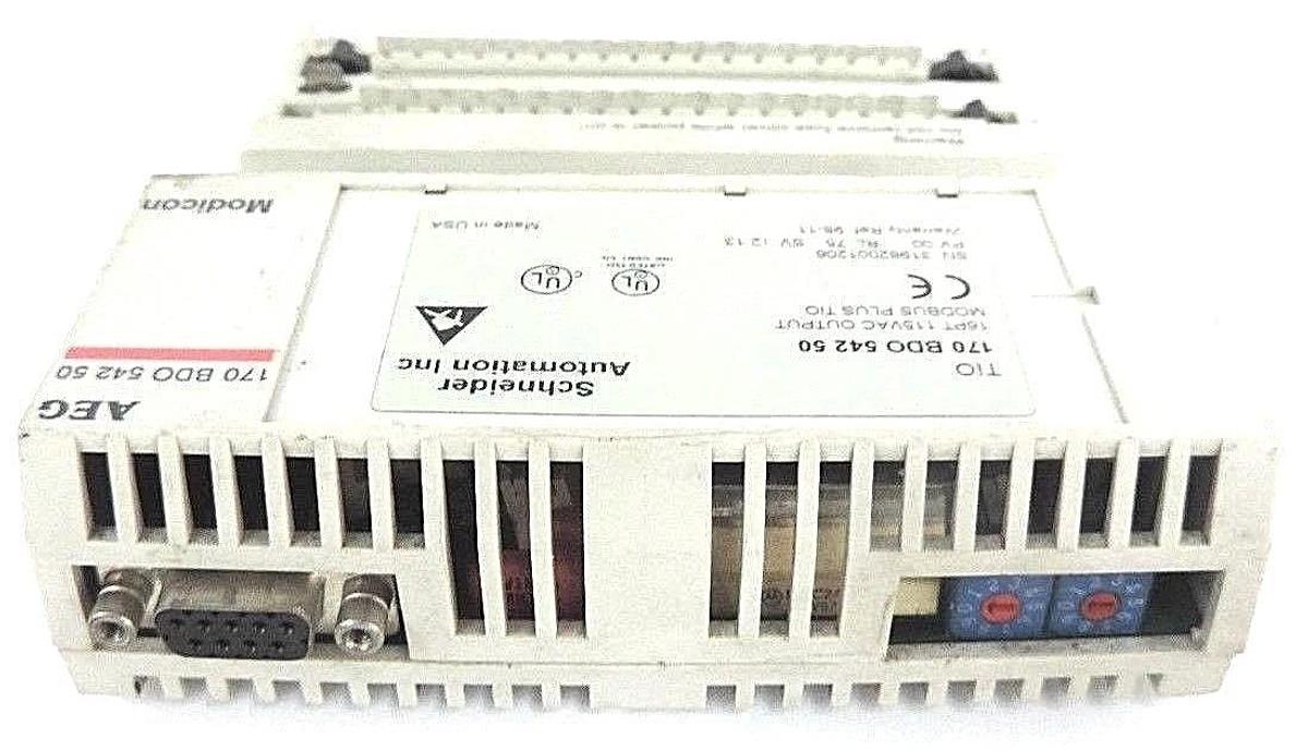 Used SCHNEIDER MODICON 170BDO54250 MODBUS PLUS TIO 16PT, 115VAC, PV: 00, RL: 75