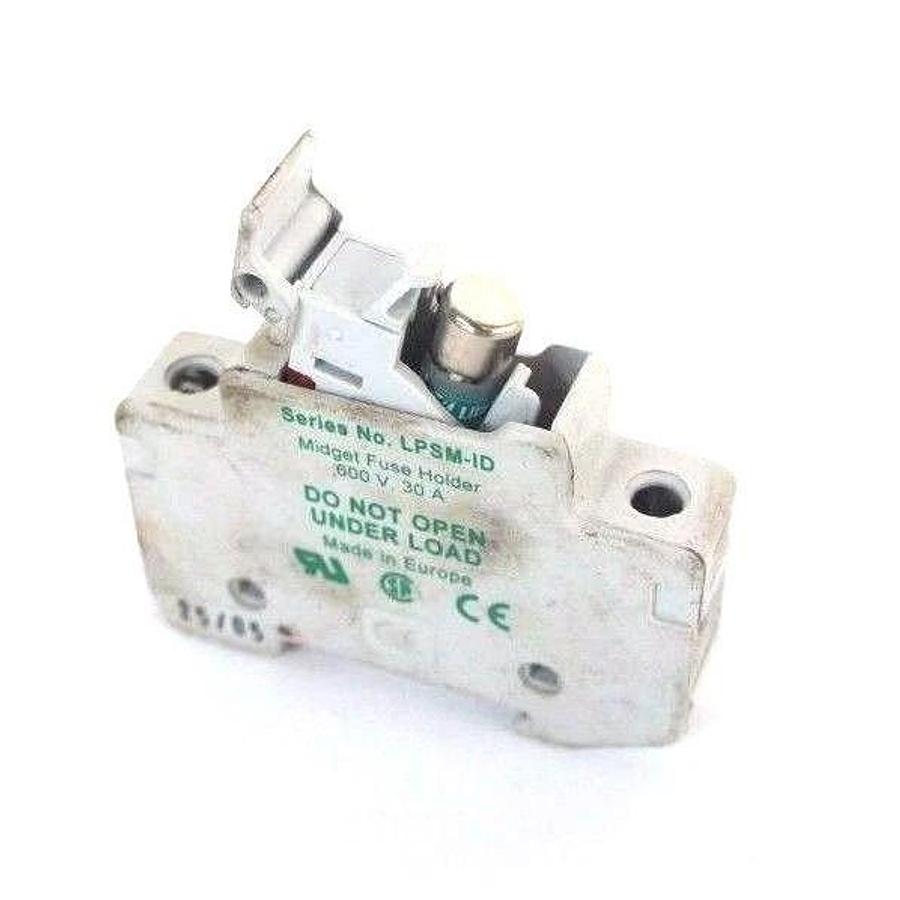 Used LITTELFUSE LPSM-ID FUSE HOLDER 600V, 30A W/ FLM1 TIME DELAY FUSE FLM-1