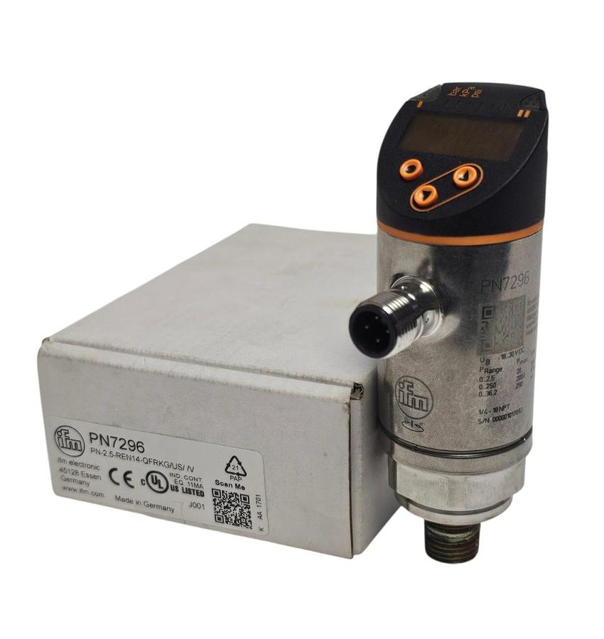 Used IFM PN-2,5-REN14-QFRKG/US/ /V PRESSURE SENSOR PN7296 18 to 30 VDC USED