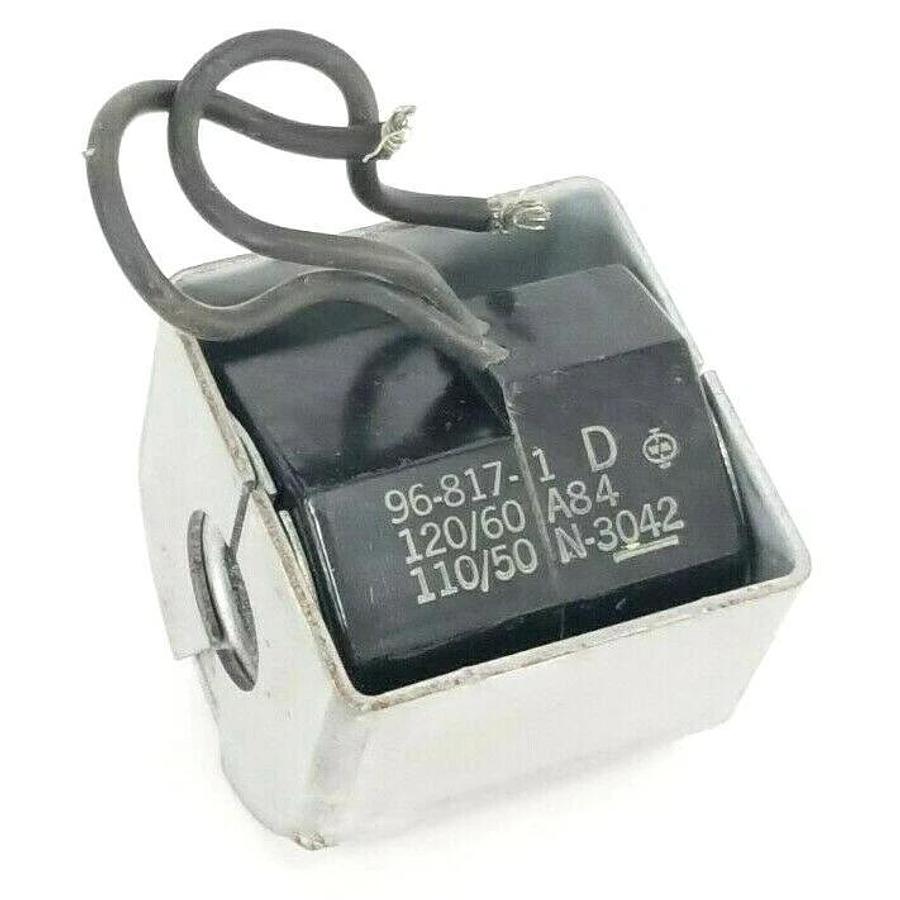 Used ASCO 96-817-1-D SOLENOID COIL 110-120V 50-60HZ A84 N-3042 W/ HOUSING