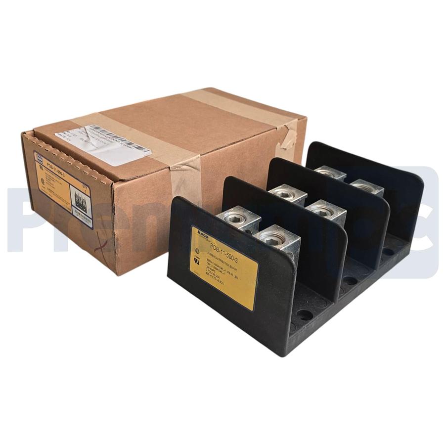 ILSCO PDB-11-500-3 Power Distribution Block | 3-Pole | 380 Amp | 600V - AL9CU