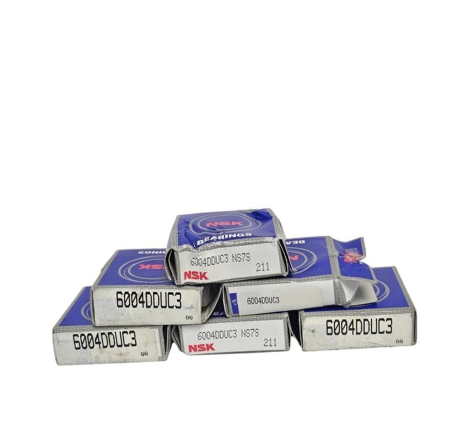 Used LOT OF 5 NIB NSK 6004DDUC3 RADIAL / DEEP GROOVE BALL BEARINGS