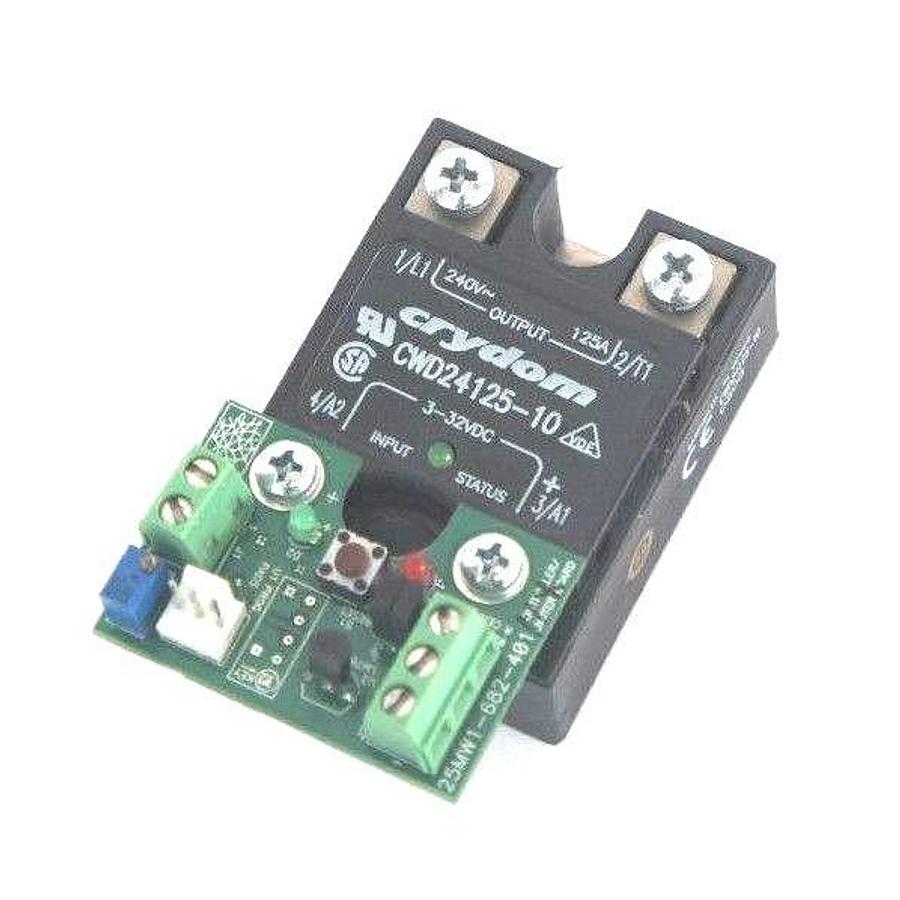 Used CRYDOM CWD24125-10 RELAY W/ ECD 25MW1-682-401 BOARD CWD2412510