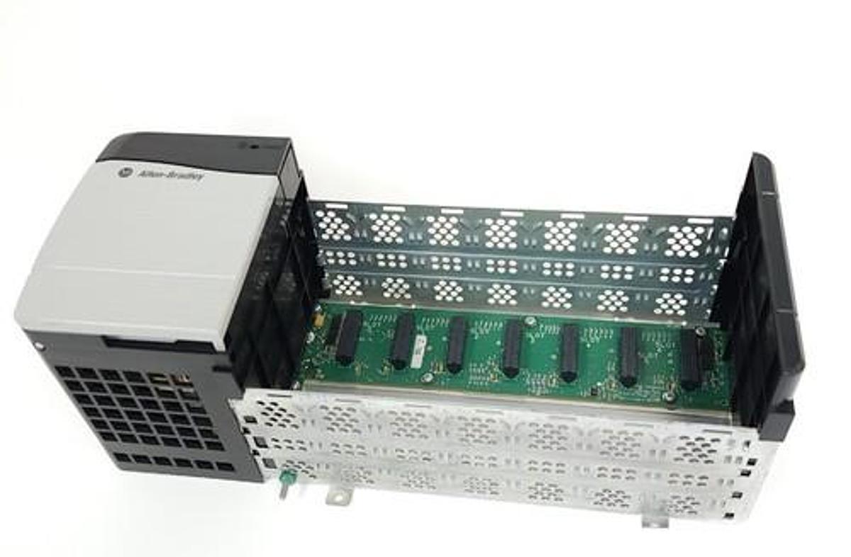 Used ALLEN BRADLEY 1756-PA72/C POWER SUPPLY W/ 1756-A7 7-SLOT CHASIS