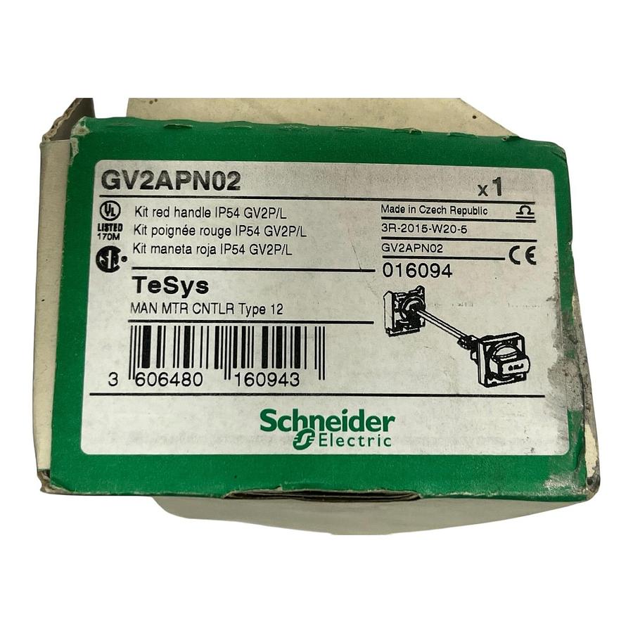 Used Lot of 2 Schneider Electric GV2APN02 TeSys GV2 Extended Rotary Handle Kits IP54