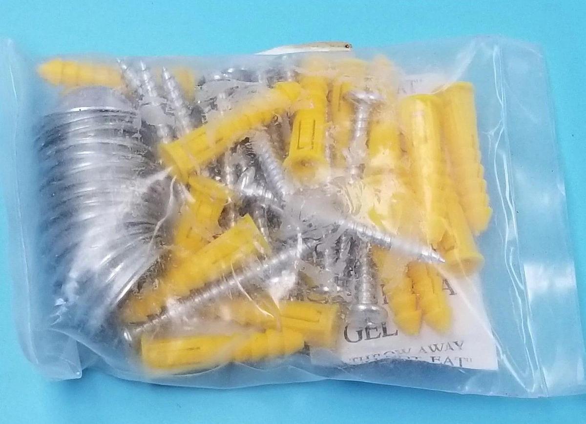 Used NEW GRAINGER PK-15, 6YB42 STEEL SPACERS, SCREW IN MOUNTING TYPE, SILVER (15)