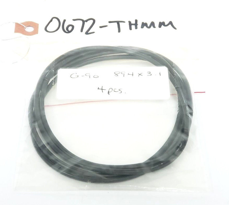 Used LOT OF 4 NEW GENERIC G-90 O-RINGS 0672-THMM, G90, 89.4 X 3.1