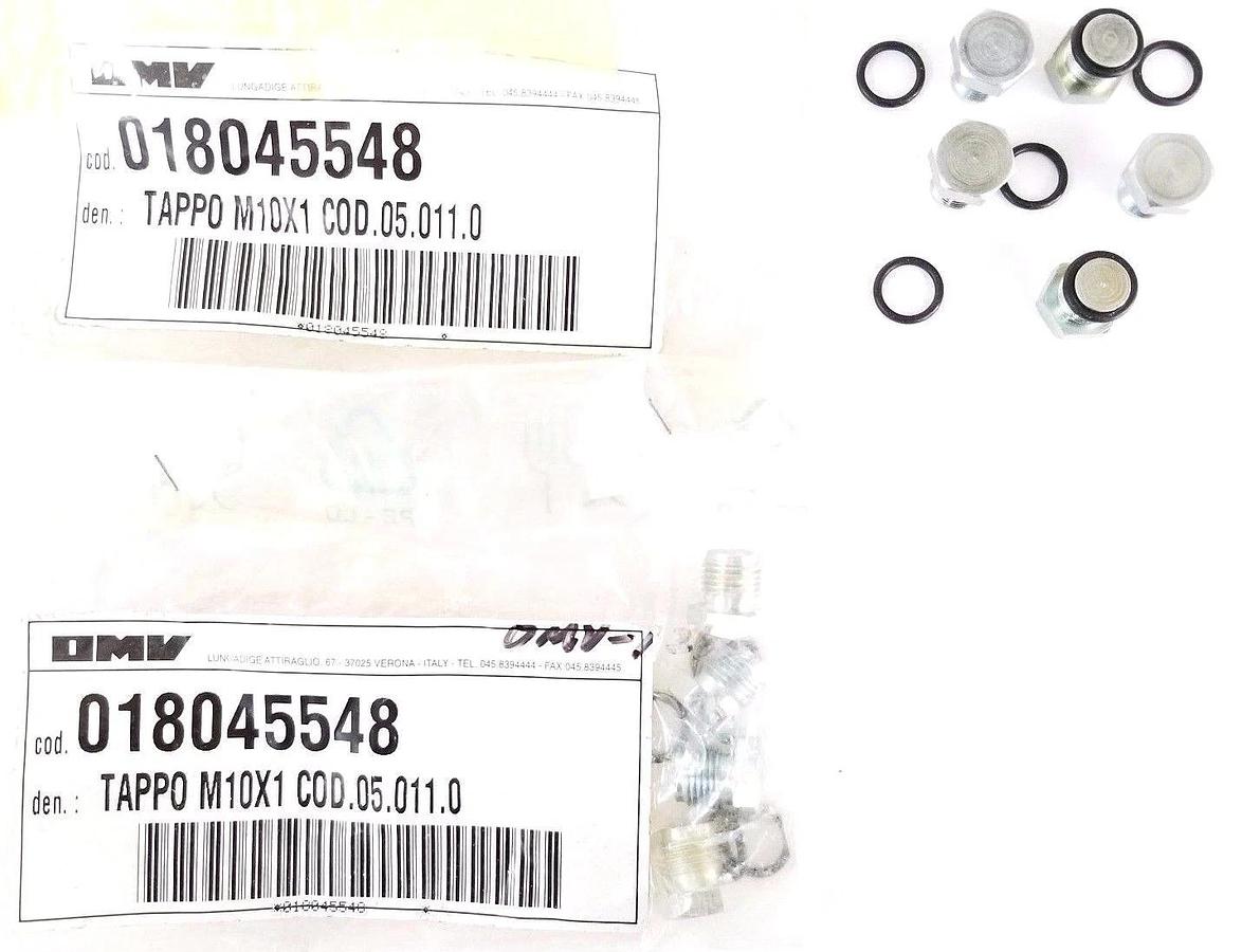 LOT OF 8 NEW OMV 018045548 TAPPO / STOPPERS M10X1 COD.05.011.0