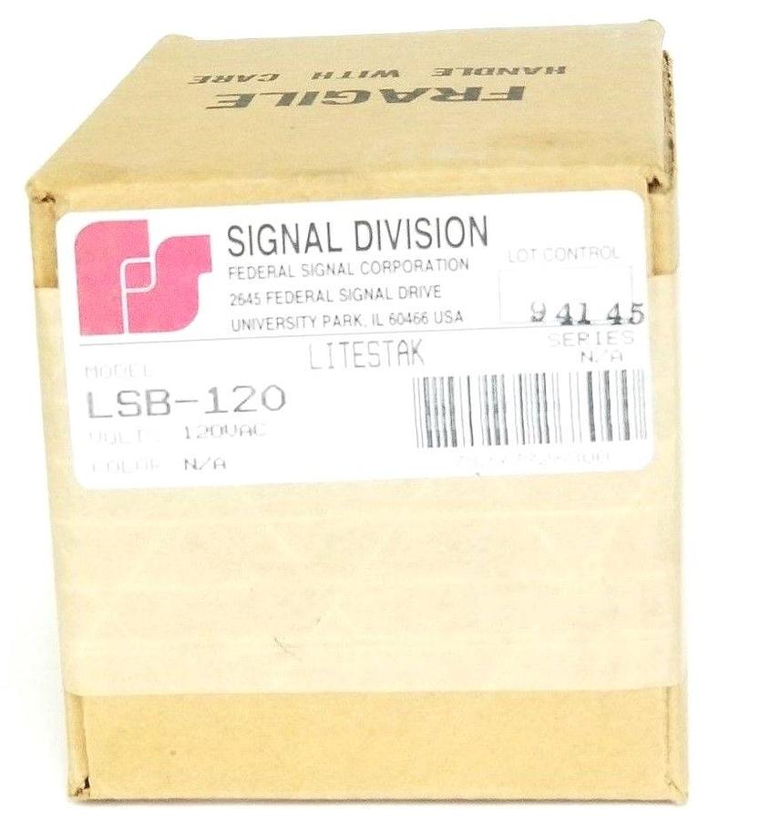 Used FACTORY SEALED FEDERAL SIGNAL LSB-120 LITESTAK BASE 120VAC, LSB120