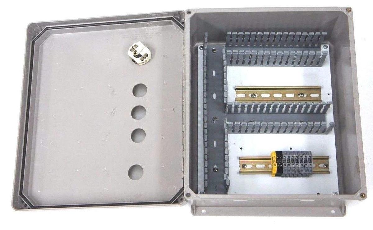 Used HOFFMAN ENCLOSURES HJ1412HW FLAT HINGED SCREW CVR ENCLOSURE