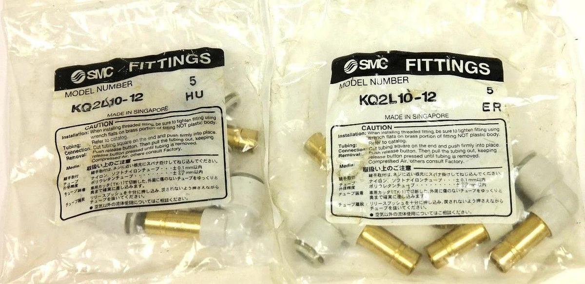 Used LOT OF 10 NEW SMC KQ2L10-12 REDUCER PLUG-IN FITTINGS KQ2L1012