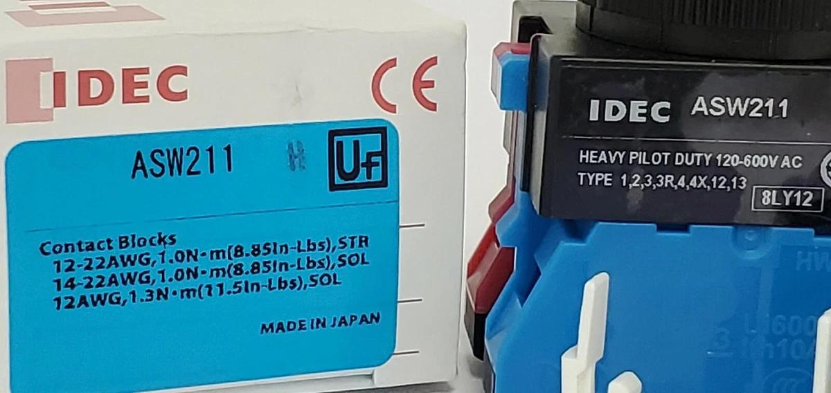 Used NIB IDEC ASW211 SELECTOR SWITCH CONTROL UNIT