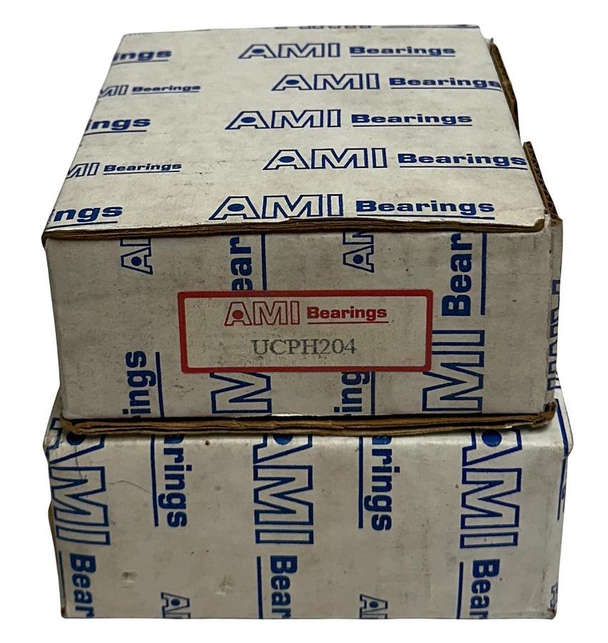2 AMI BEARINGS UCPH204 OEM PEDESTAL BASE PILLOW BLOCK BEARINGS 2-BOLT NSMP