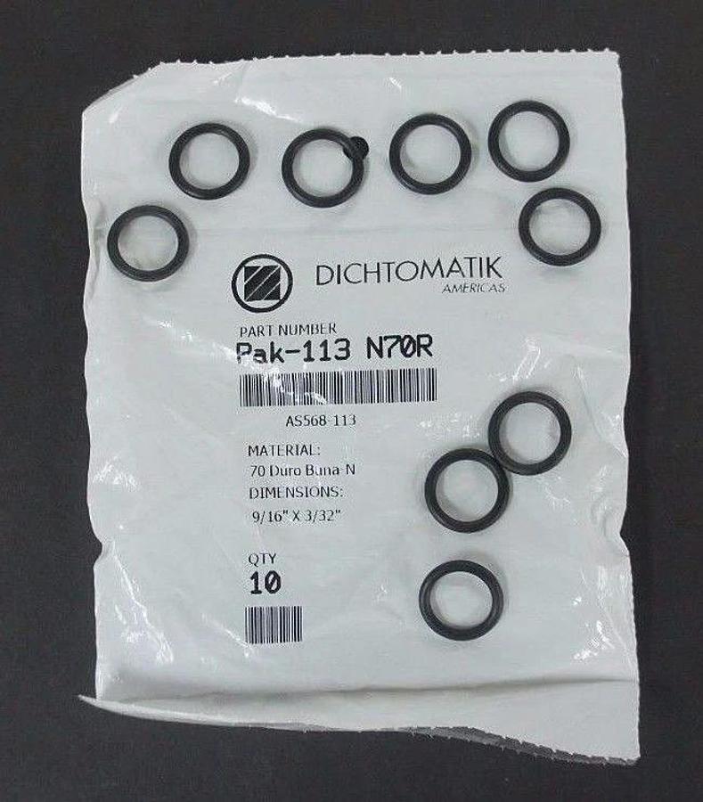 Used LOT OF 19 NEW DICHTOMATIK PAK-113 N70R O RINGS 9/16" X 3/32" PAK113