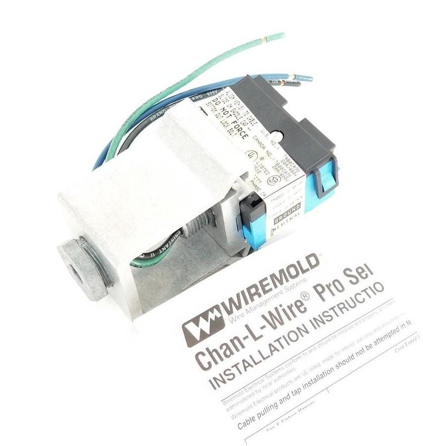 Used NIB WIREMOLD T480CA75 TAP & FIXTURE HANGER 3/4'' 20A 480V BLUE/BLACK T600CA75