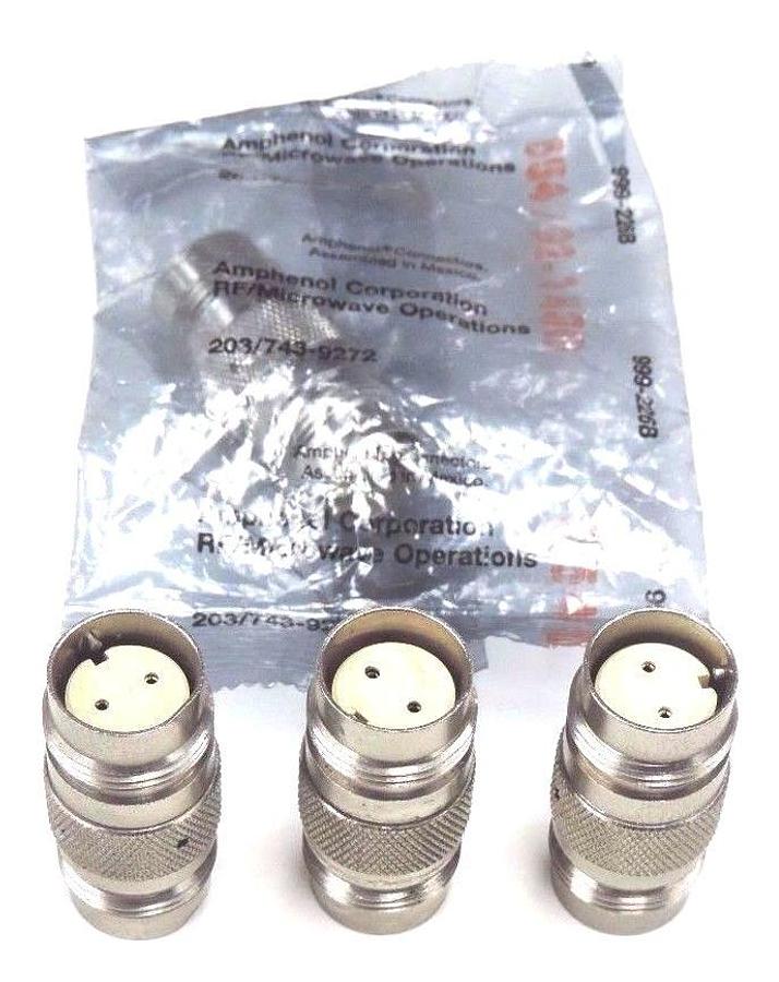 4 NEW AMPHENOL 82-5588 TWIN CONTACT CONNECTORS 90 DEG. KEYED, 825588