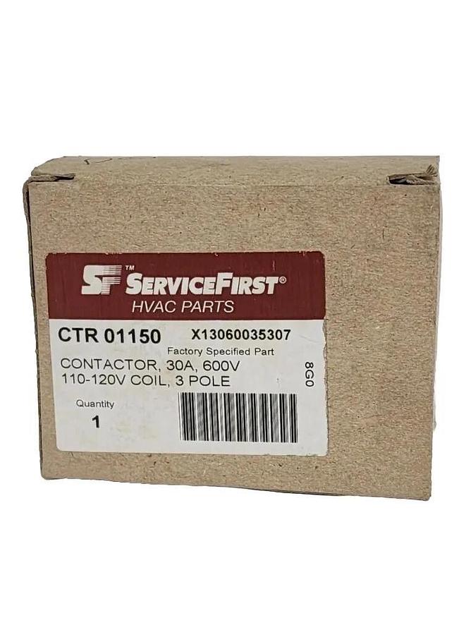 Used NIB INGERSOLL RAND TRANE CTR01150 CONTACTOR, 30A, 600V