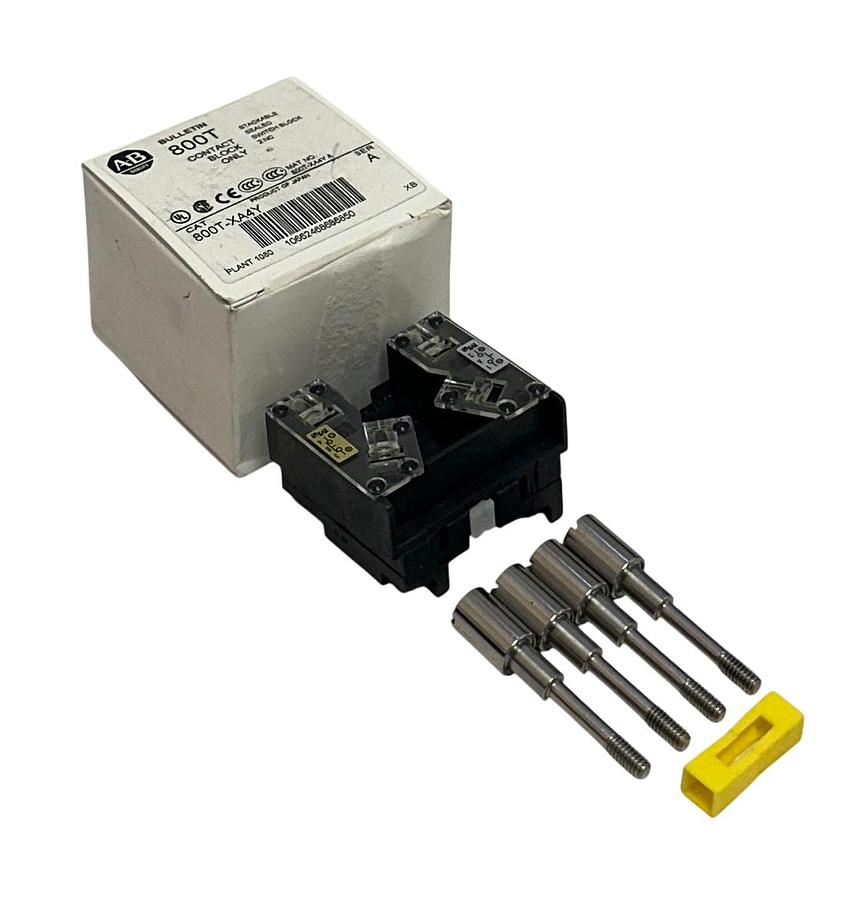 Used ALLEN BRADLEY 800T-XA4Y /A BULLETIN 800T STACKABLE CONTACT BLOCK 2NC NSMP
