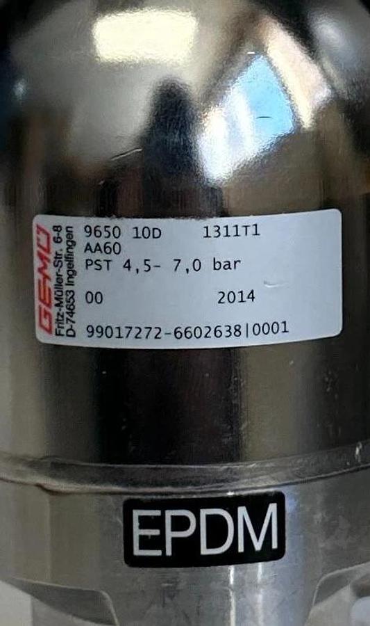 KRONES GEMU 9650 10D 1311T1 / 0900931567 DIAPHRAGM VALVE ACTUATOR TYPE 650 NSNP