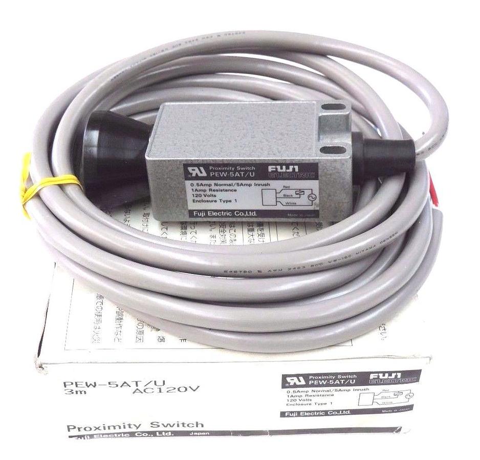 NIB FUJI PEW-5AT/U PROXIMITY SWITCH 120V, 1AMP, 3M, PEW5ATU