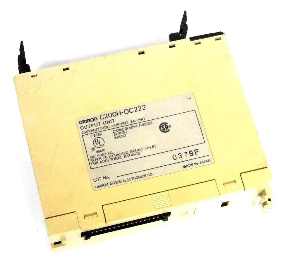 Used OMRON C200H-OC222 OUTPUT MODULE 250VAC/24VDC 2A/POINT 8A/UNIT, C200HOC222