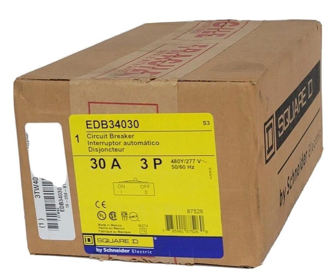 Used NEW SEALED SQUARE D EDB34030 CIRCUIT BREAKER 30A 3P 50/60Hz