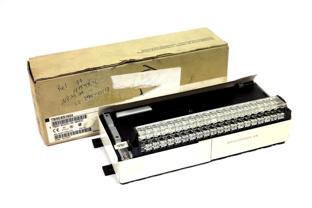 Used NIB SCHNEIDER AUTOMATION TBXDES1633 INPUT TBX7 SOCK. 16I 48VDC TBX-DES-1633