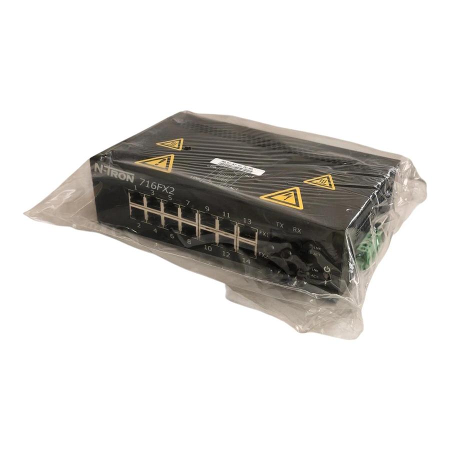Red Lion | N-Tron 716FX2-ST Managed Ethernet Switch 14 RJ45 2 ST Fiber NSMP