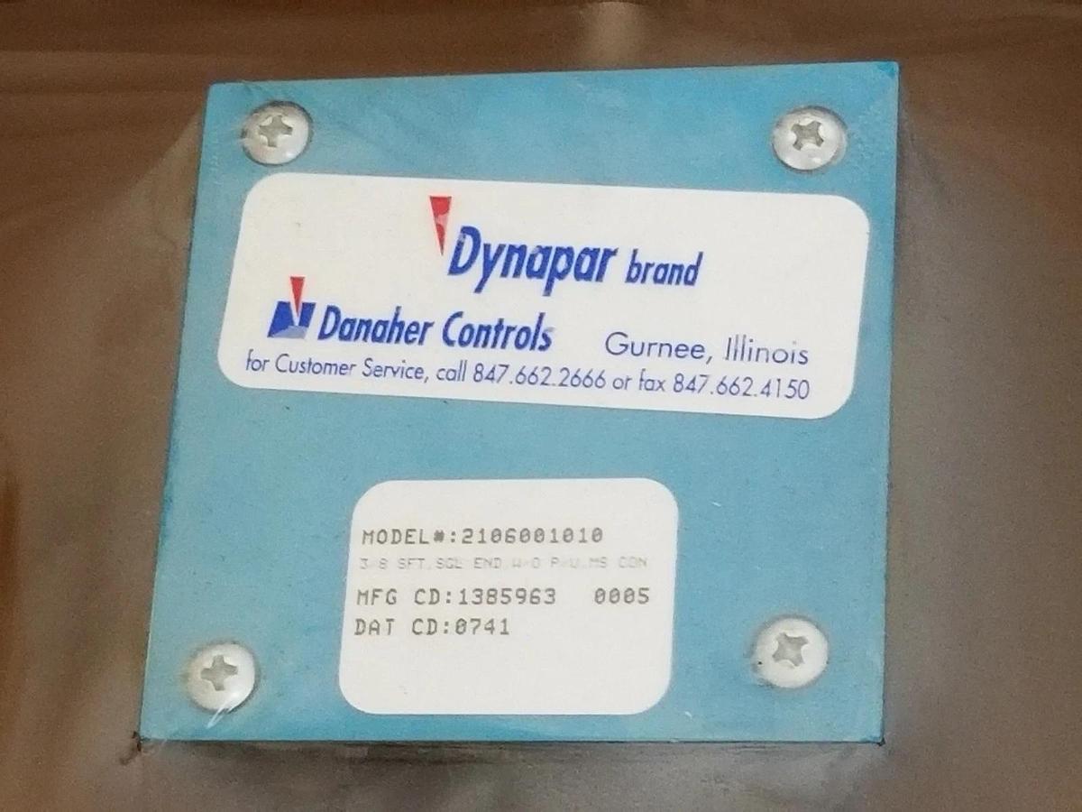NIB DANAHER DYNAPAR 2106001010 ENCODER 3/8 SFT, SGL END, W/O P/U, MS CON