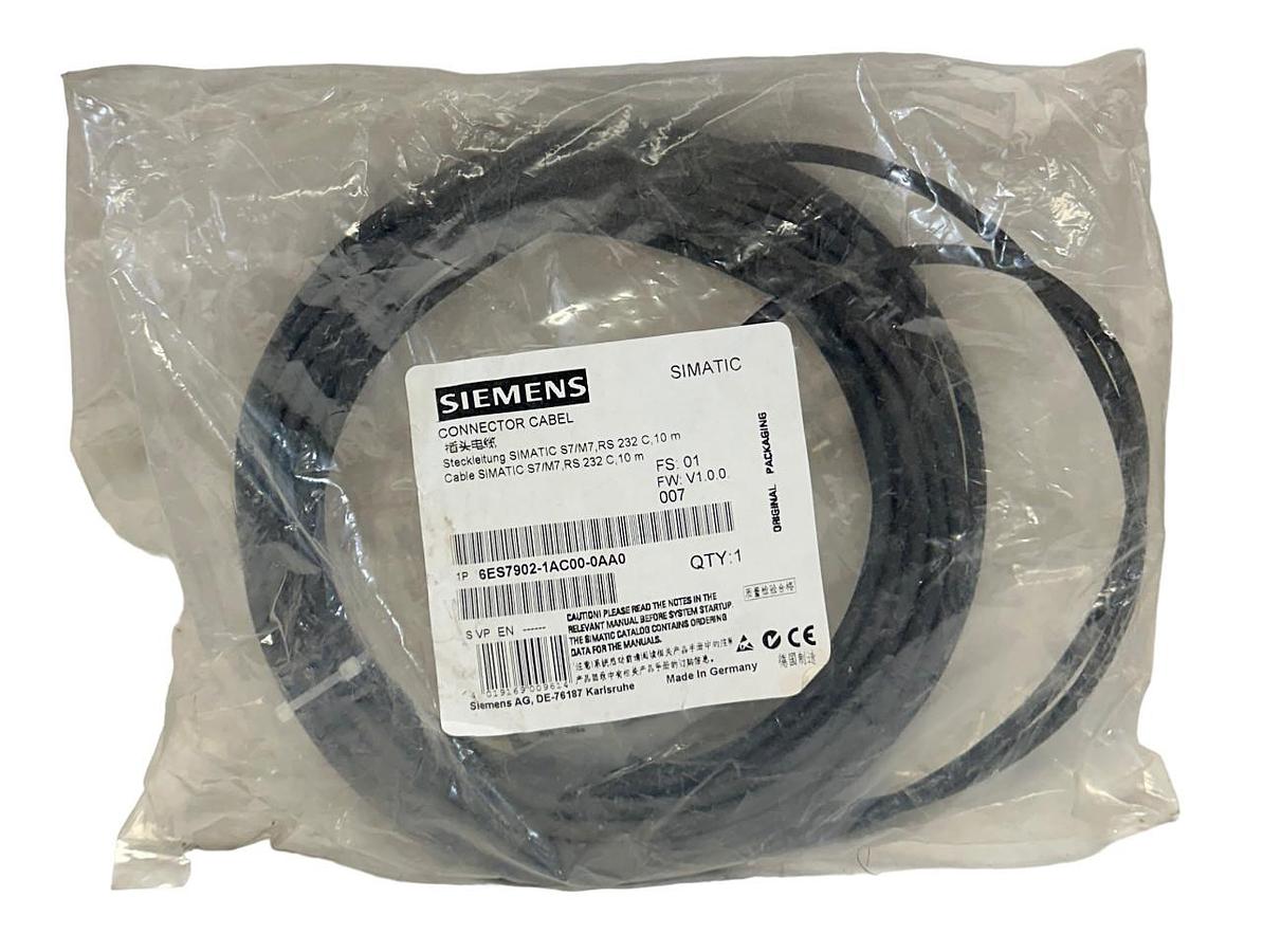 Used SIEMENS 6ES7902-1AC00-0AA0 / 6ES79021AC000AA0 SIMATIC S7/M7 CONNECTOR CABLE NSFS