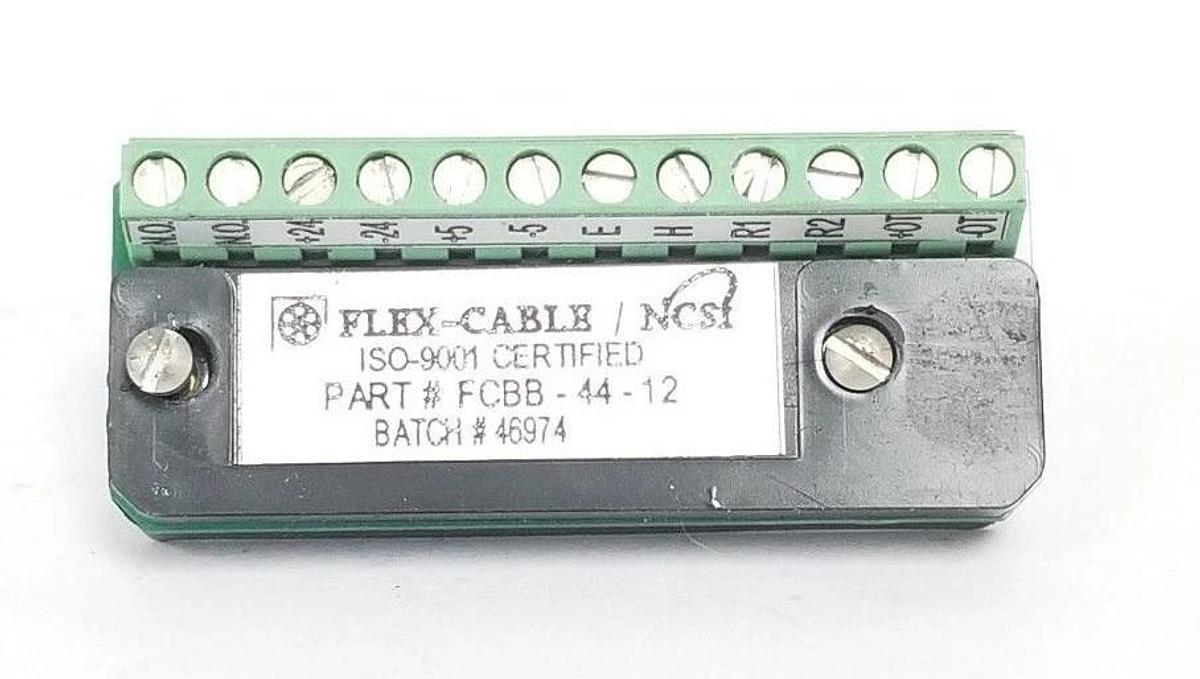 Used FLEX CABLE FCBB-44-12 BREAK-OUT BOARD I/O FOR SERVO DRIVES W/SERCOS I/F, FCBB441
