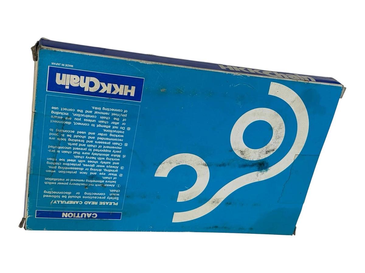 HKK 40 Riveted Solid Bushing Roller Chain 10-Foot Box 240 Links - New Surplus