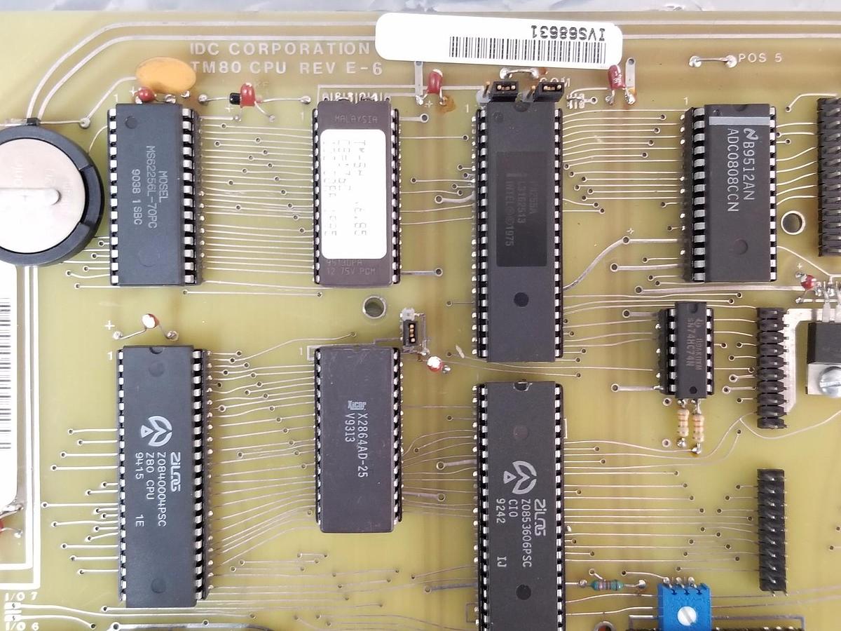 Used REPAIRED IDC TM-80-CPU REV. E-6 CONTROL BOARD TM80CPU TM80 CPU