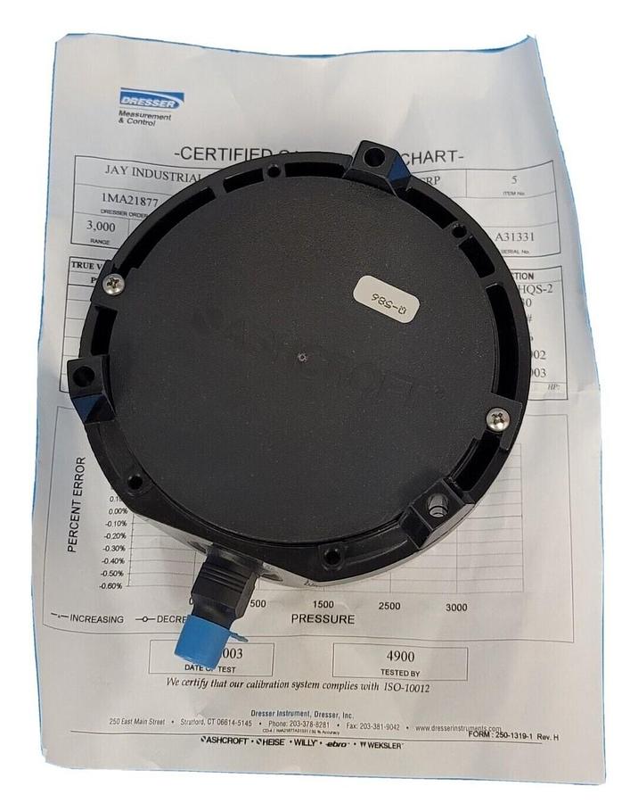 NIB ASHCROFT 451279SS02L3000# DURAGAUGE 1MA21877-016, SIZE: 4-12