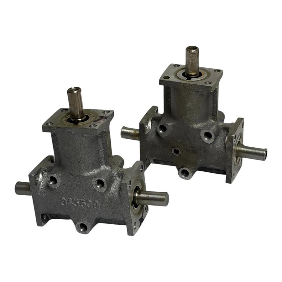 Lot of 2 Automated Packaging Systems 2-001077 3-Way Mitered Gearbox 2:1 Autobag