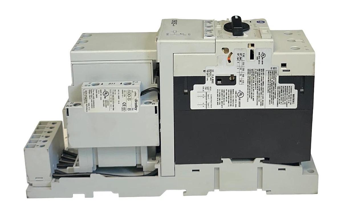 Used ALLEN BRADLEY 190S-ENEJ3-FC32C /B COMPACT COMB STARTER W/ BREAKER 23-32A USNP