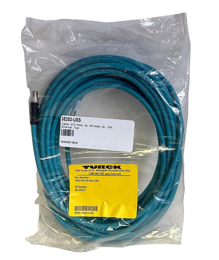 Used NEW TURCK RSSD PSGS 4M 4413-10M / RSSDPSGS4M441310M HYBRID CABLE 10M U2-23522
