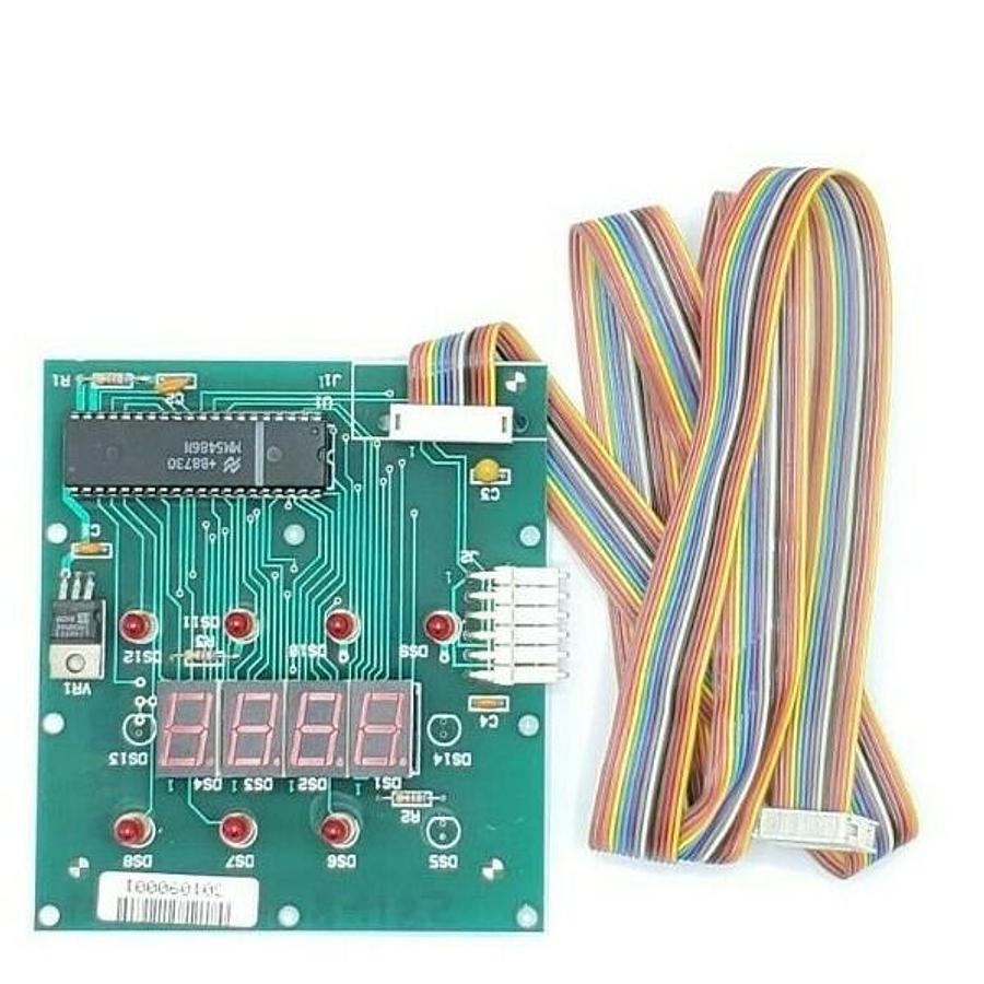 Used UNIVERSAL DYNAMICS C-2492-D-3075 REV. 1 4 DIGIT DISPLAY W/CABLE C2492D3075