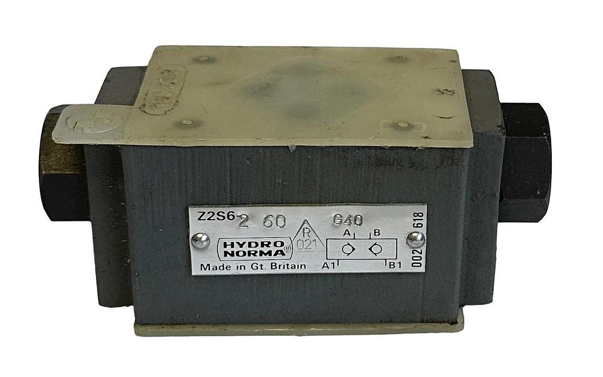 NEW HYDRONORMA Z2S6-260G40 / Z2S6-260 RELEASABLE CHECK VALVE LEAKAGE-FREE