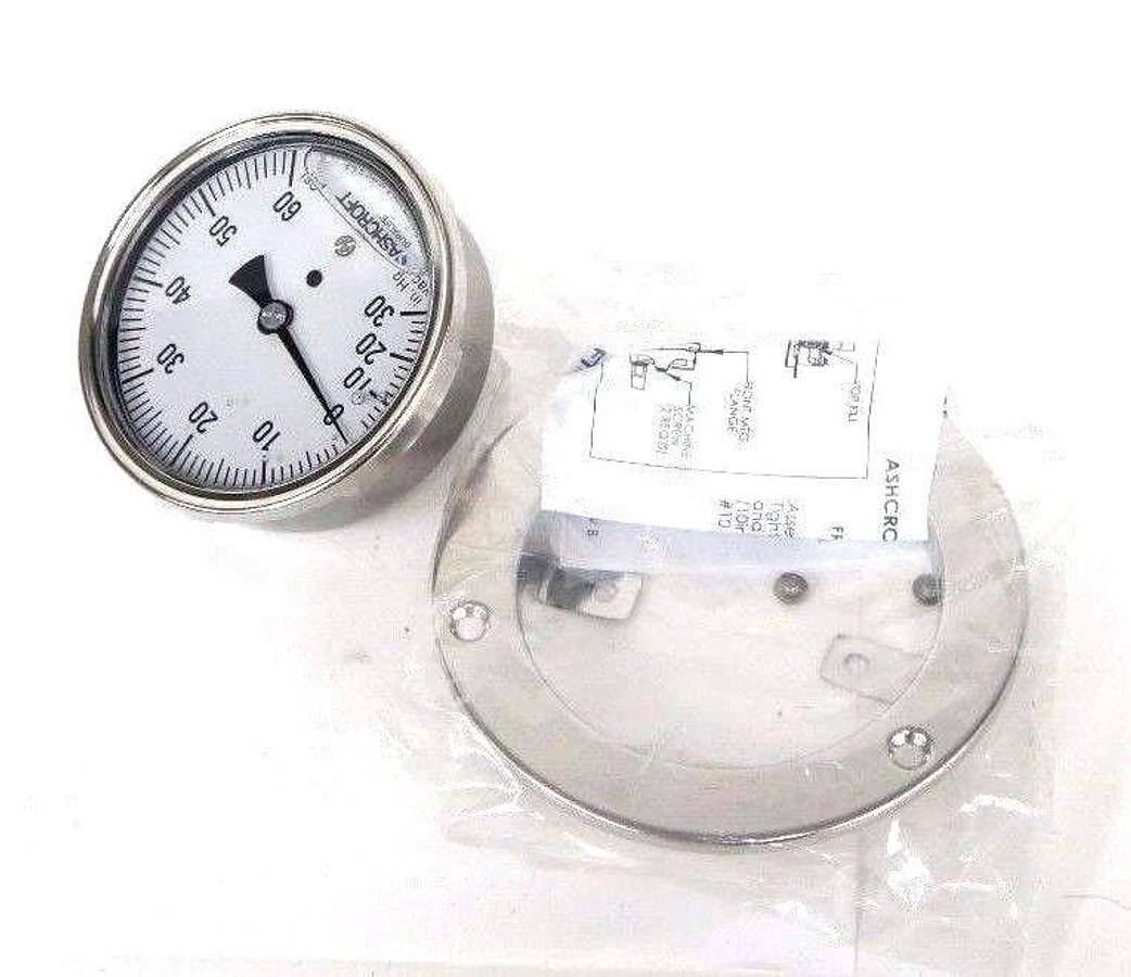 LOT OF 3 NIB ASHCROFT 35-1009-SWL-02B-30IMV&60#-XFF DURALIFE GAUGE SIZE: 3-1/2''