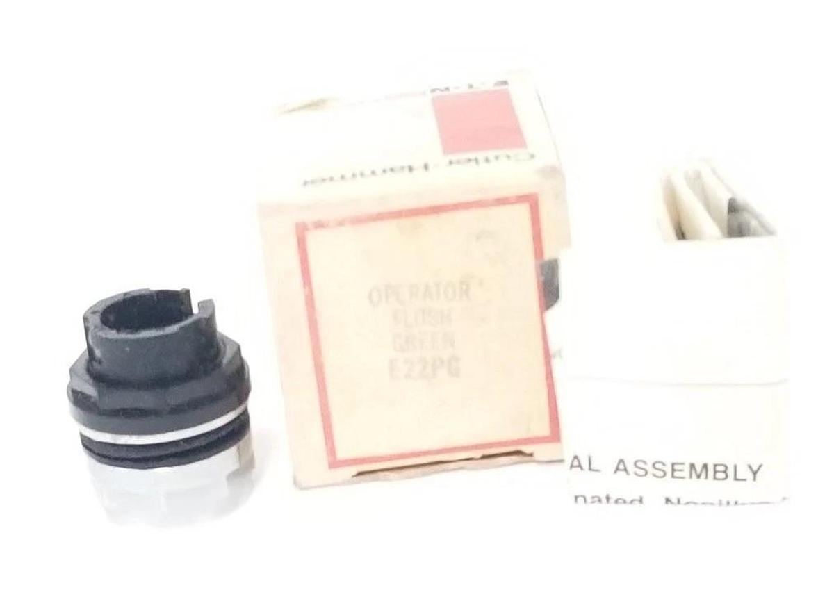 Used NIB EATON CUTLER-HAMMER E22PG OPERATOR FLUSH GREEN