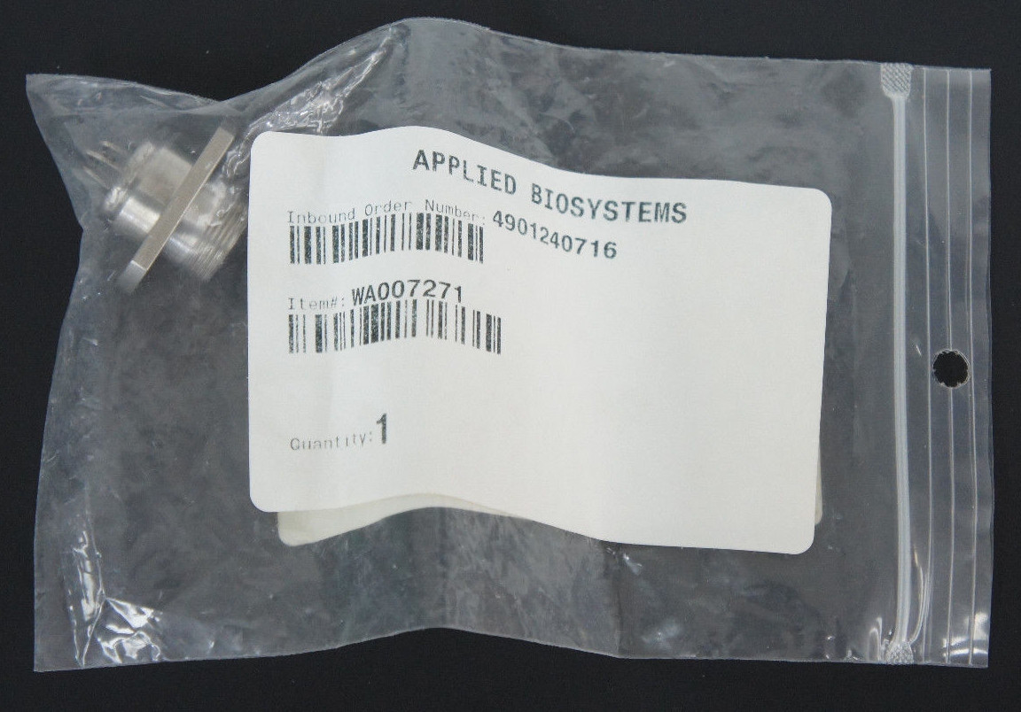 Used NEW APPLIED BIOSYSTEMS WA007271 FEEDTHRU ASSY FLANGE